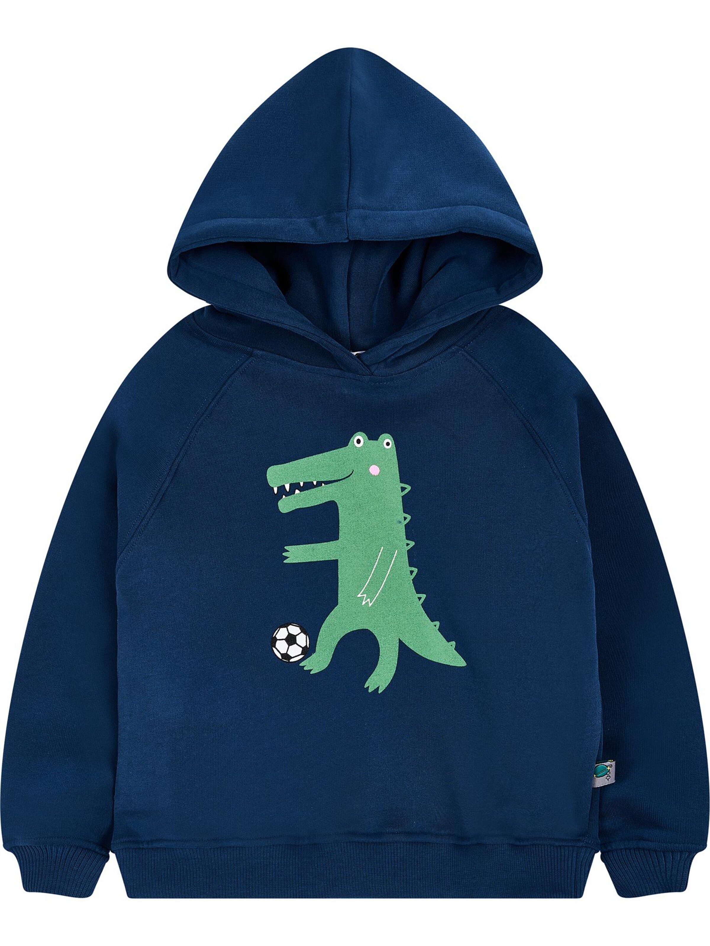 SATURNDAY Sweatshirt 'Krokodil Football' i blå