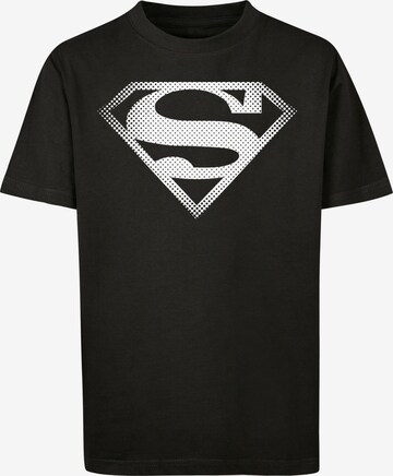 F4NT4STIC Shirt 'Superman Spot Logo' in Zwart: voorkant