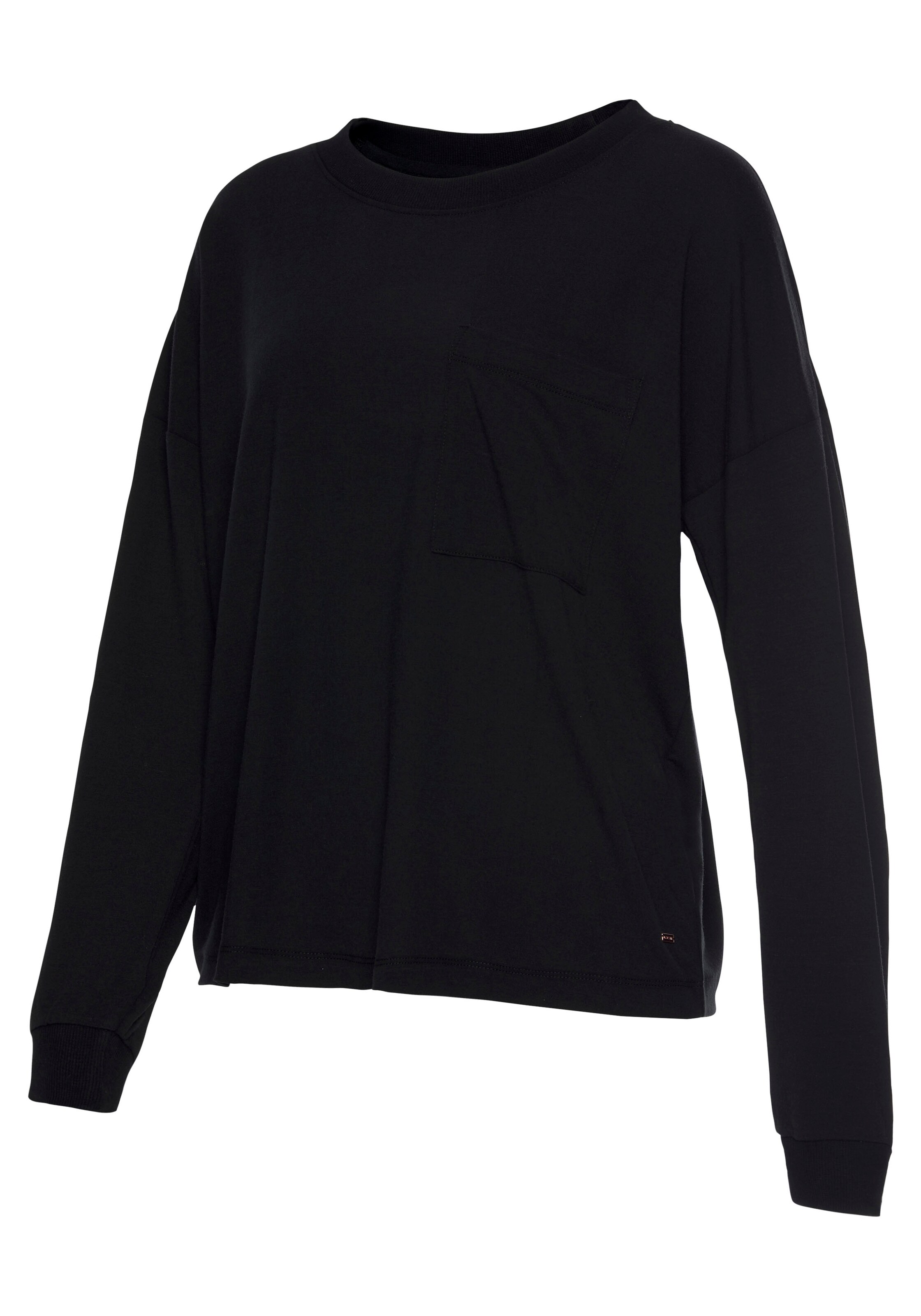 LASCANA Pajama shirt in Black