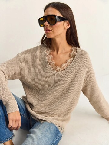 Pull-over Bianco Lucci en beige