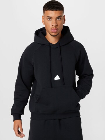 ADIDAS SPORTSWEAR - Sweatshirt de desporto 'Fleece' em preto: frente