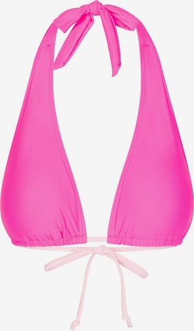 Moda Minx Triangle Bikini Top in Pink: front
