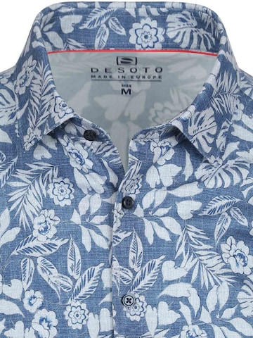 DESOTO Slim fit Overhemd in Blauw