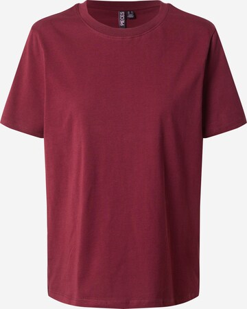 PIECES Shirt 'RIA' in Rood: voorkant