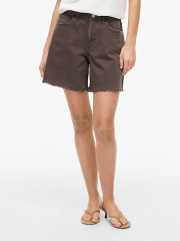 VILA Wide leg Jeans 'VIJaf' in Bruin: voorkant