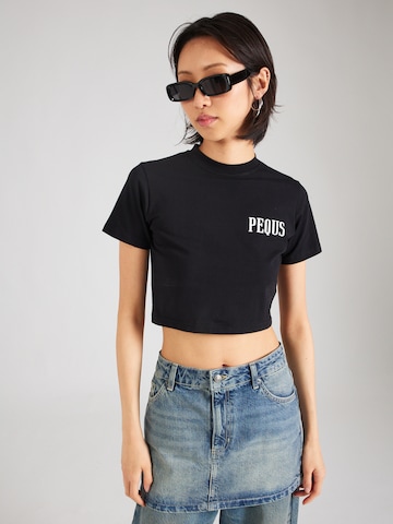 Pequs - Camiseta en negro: frente