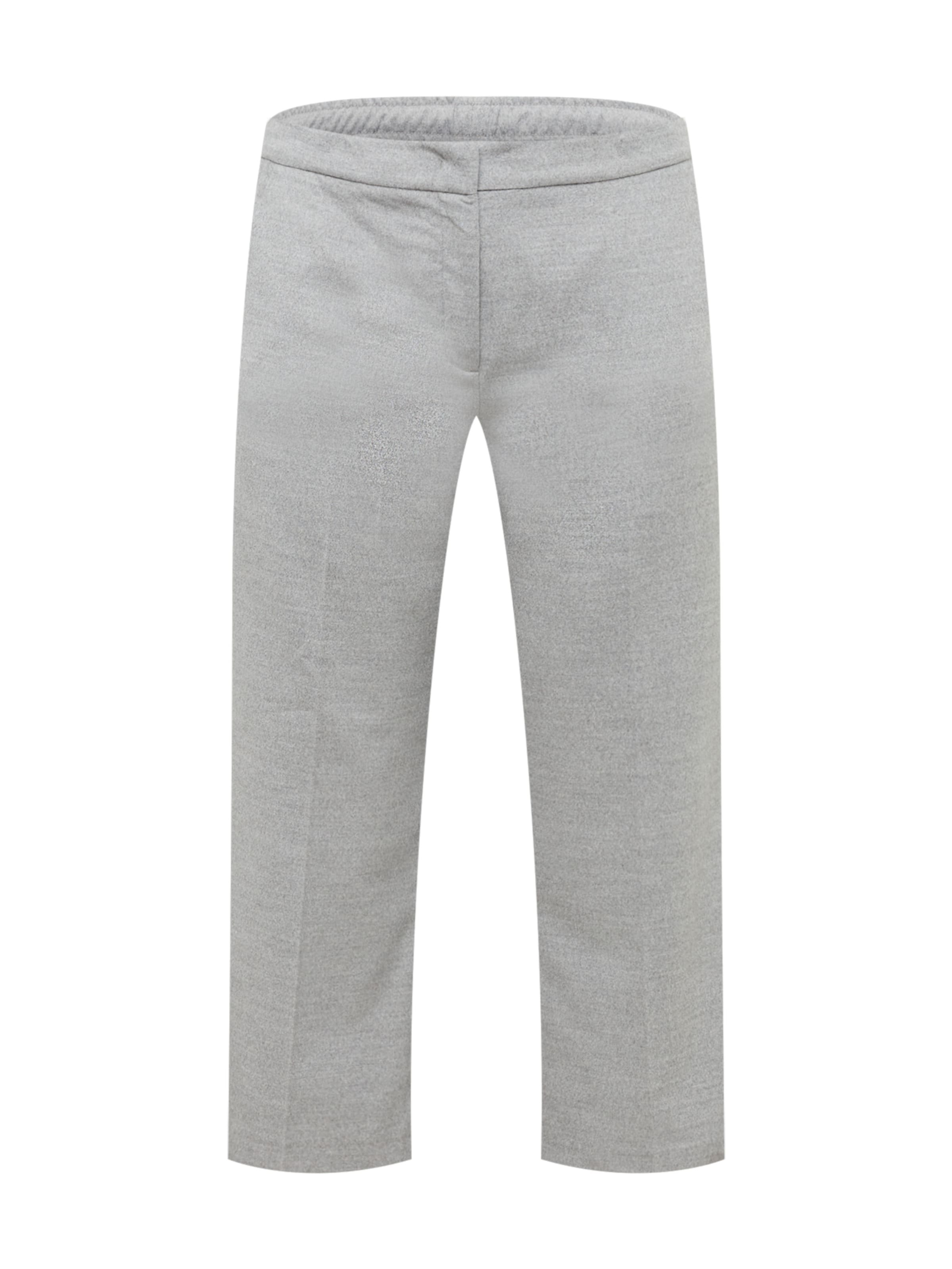 SAMOON Regular Trousers with creases 'Lotta' in Grey: front