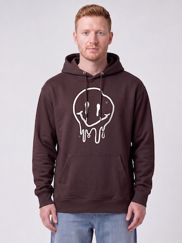 Sweat-shirt ' Smiley ' Watapparel en rouge : devant
