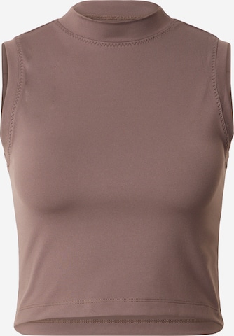 NIKE Sports Top 'ONE' in Brown: front