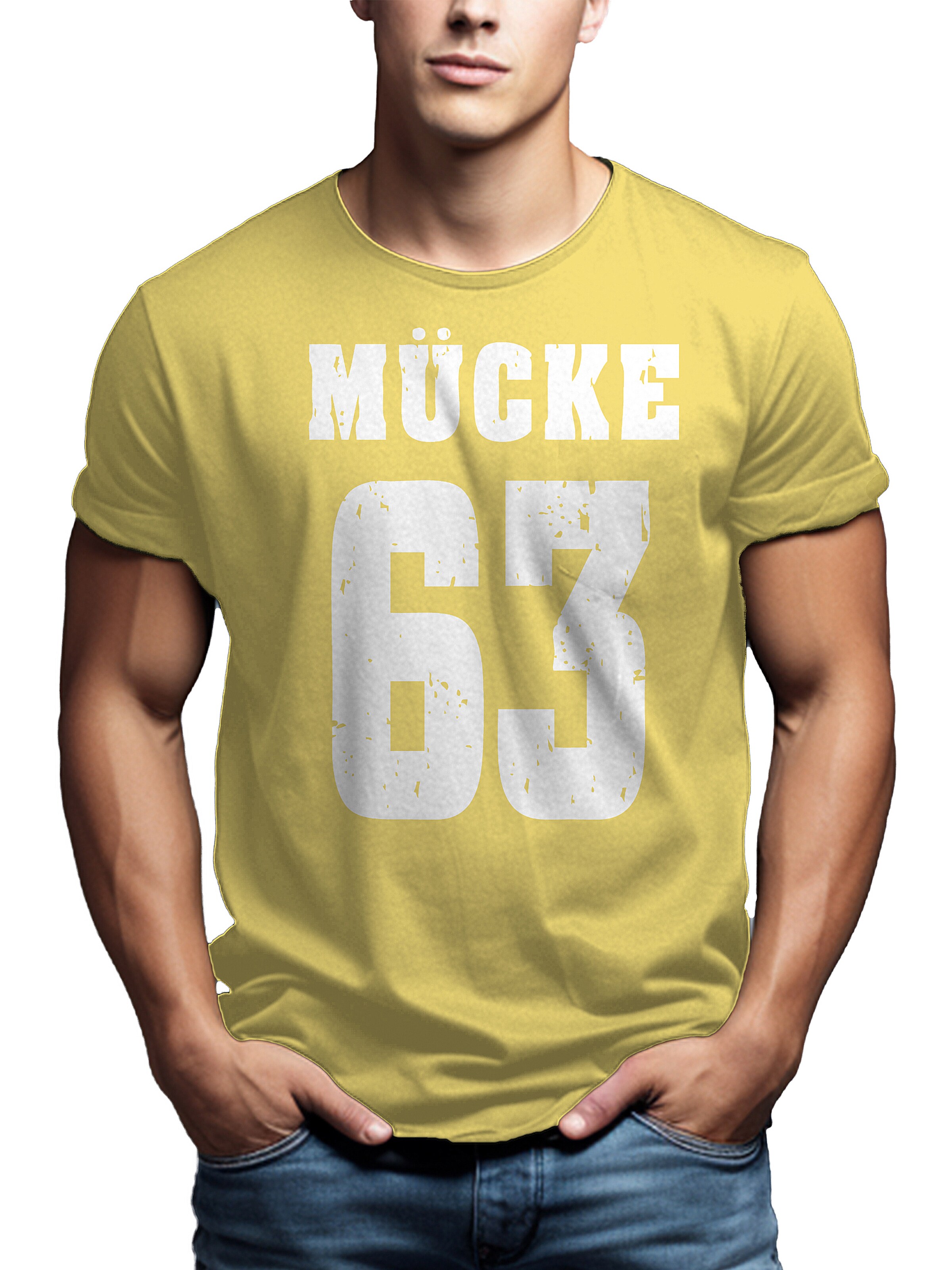 MAKAYA Shirt 'Mücke 63' in Yellow