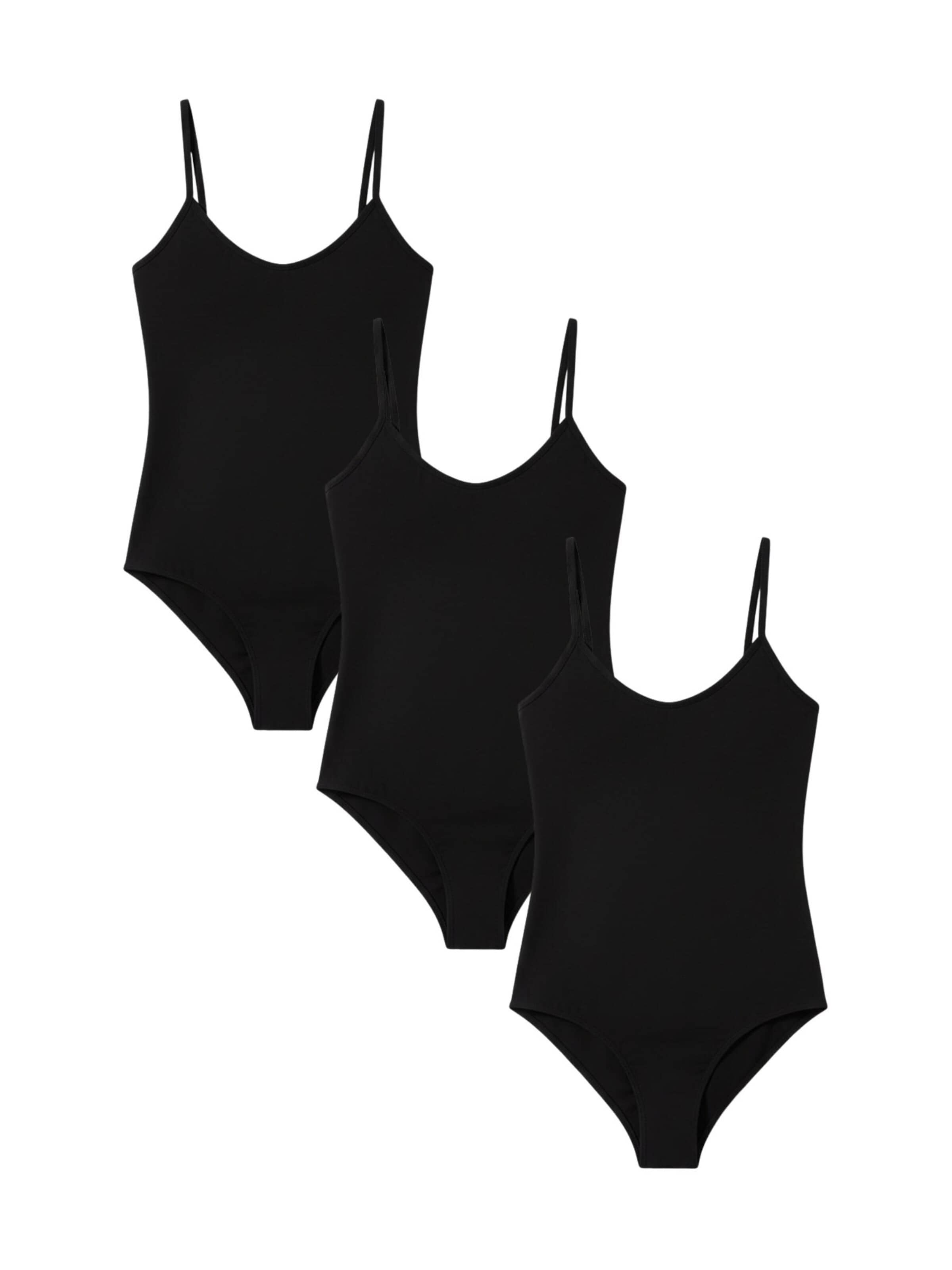 Body 'BASIC MAX Body Top Frauen 3er-Pack' Maxte en noir : devant