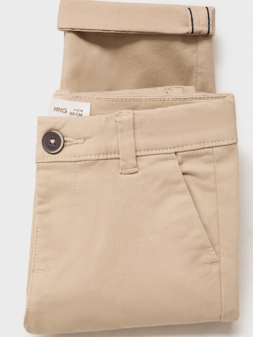 MANGO KIDS Slimfit Spodnie w kolorze beżowy