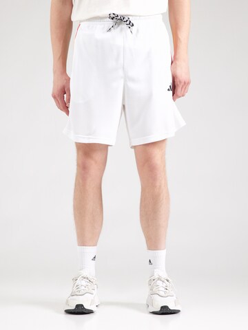 regular Pantaloni sportivi 'TIRO' di ADIDAS SPORTSWEAR in bianco: frontale
