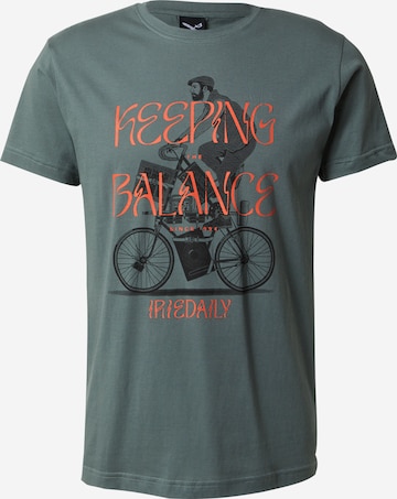 T-Shirt 'Balance Bike' Iriedaily en vert : devant