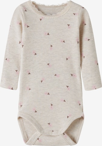 NAME IT Rompertje/body 'NBFLAUREL' in Beige: voorkant