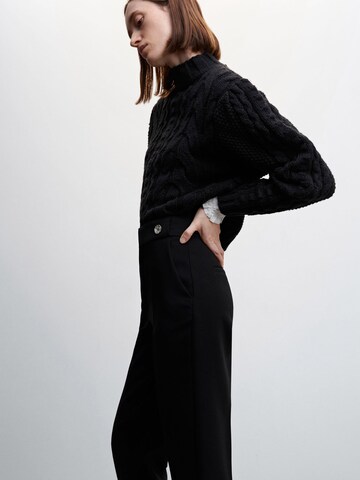 MANGO Regular Панталон с ръб 'DAURA' в черно