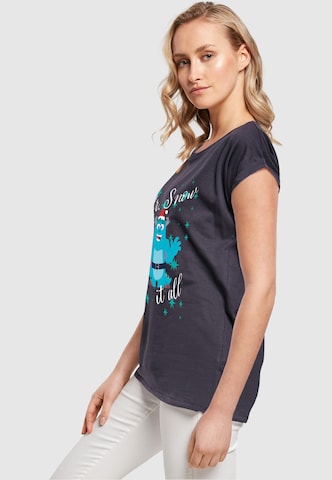 ABSOLUTE CULT T-Shirt 'Disney 100 - Sully Mr Snow It All' in Blau