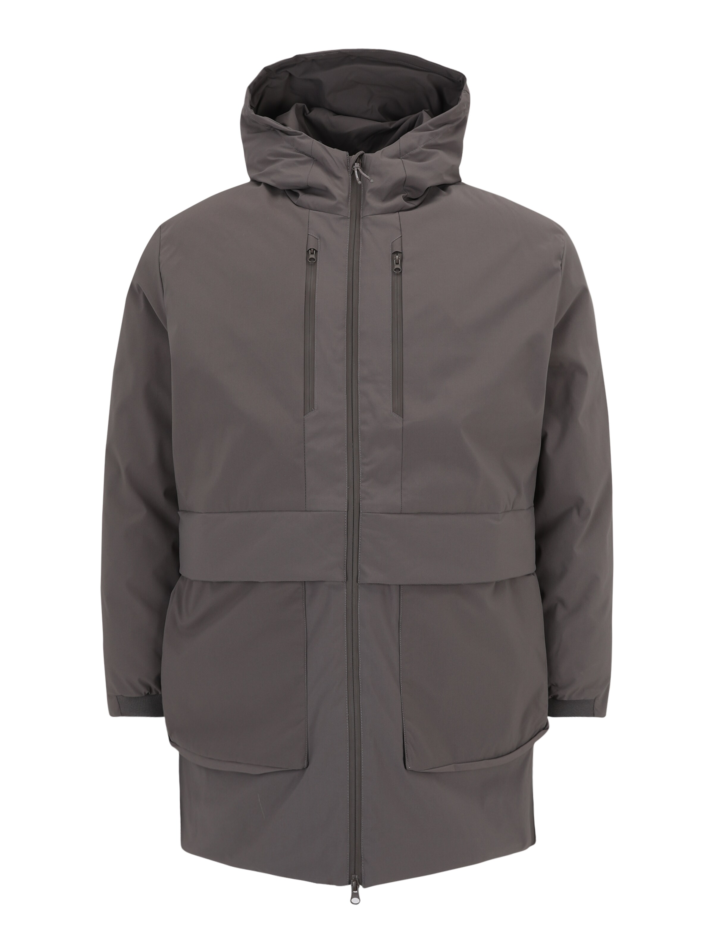 Jack & Jones Plus Övergångsparkas 'JCOCharlie' i grå: framsida