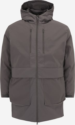 Jack & Jones Plus Parka 'JCOCharlie' in Grau: Vorderseite