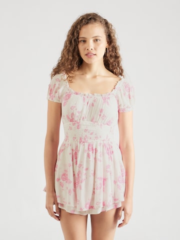 HOLLISTER - Vestido en blanco: frente