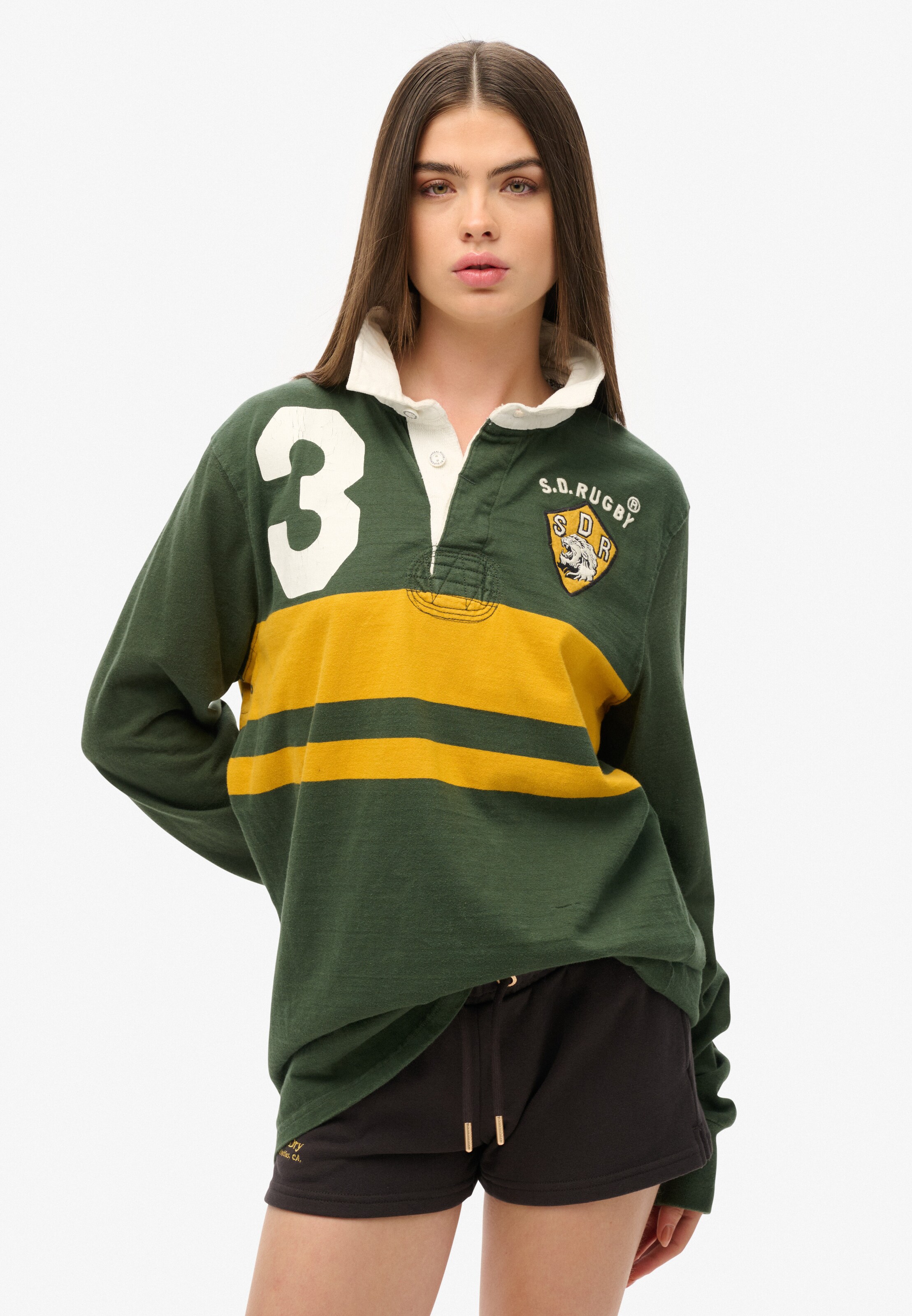 Superdry Regular Broek 'Essential' in Zwart