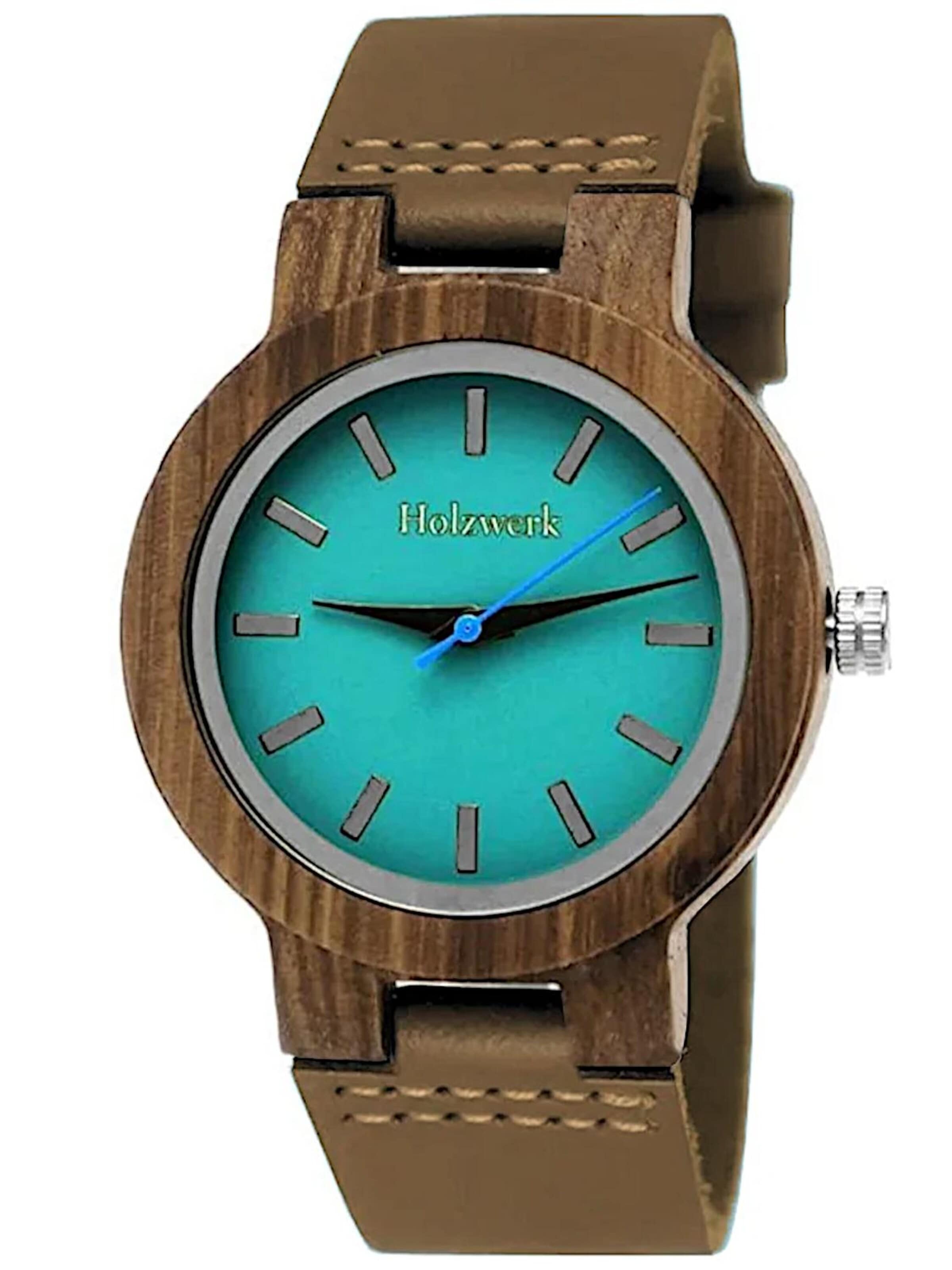 Holzwerk - Reloj analógico 'LIL NAILA' en azul: frente