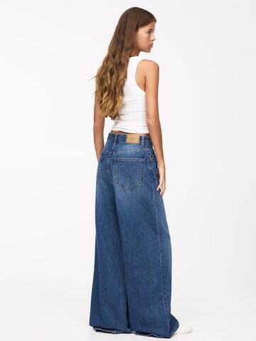 Wide leg Jeans di Pull&Bear in blu