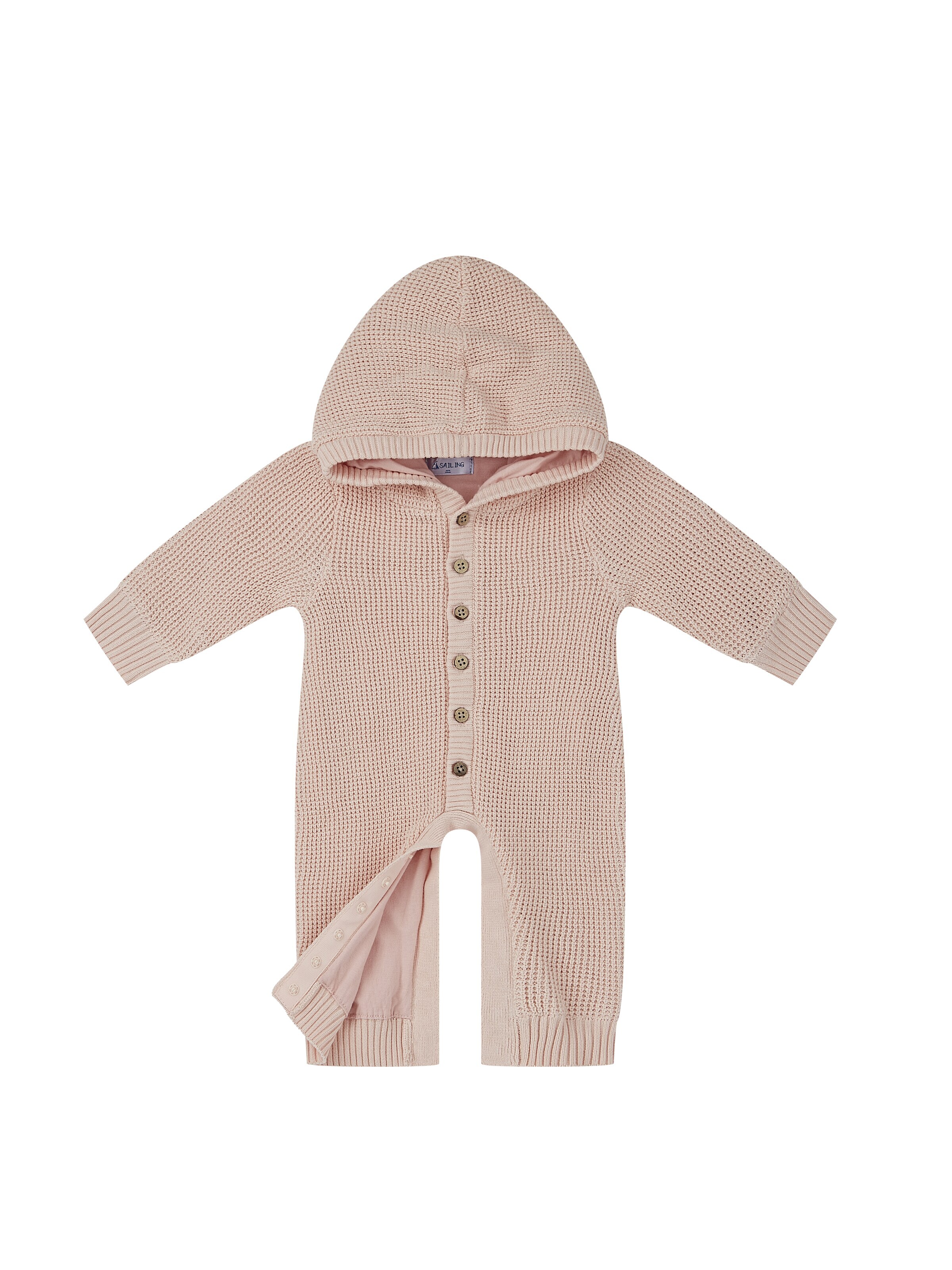 Sailing Romper/Bodysuit in Pink: front