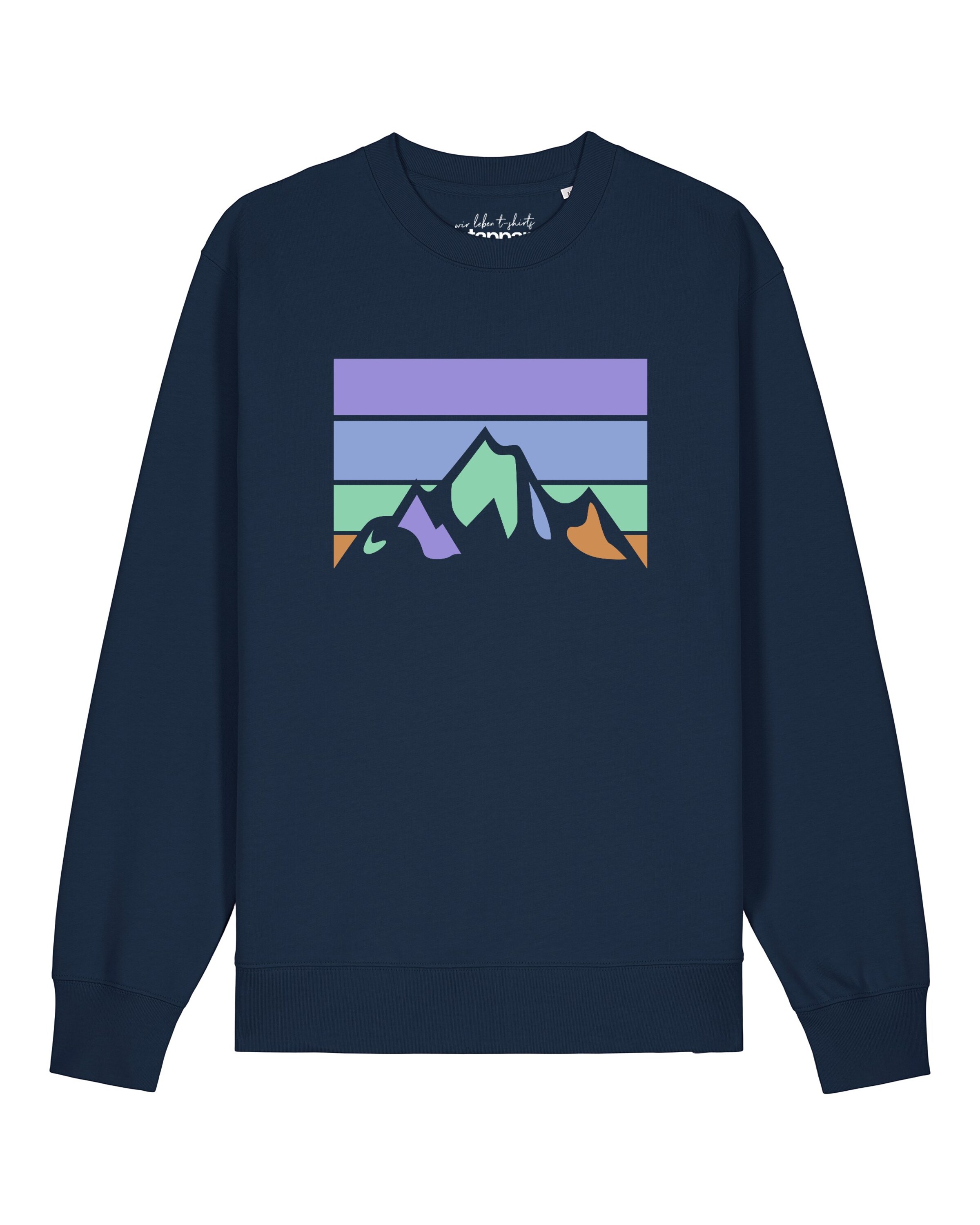 Sweat-shirt 'Retro Landscape' Watapparel en bleu : devant