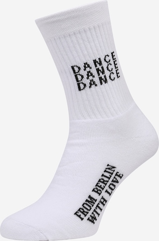 Vertere Berlin Socks 'DANCE' in White: front