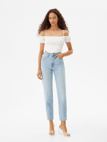 Regular Jeans de la Bershka pe albastru