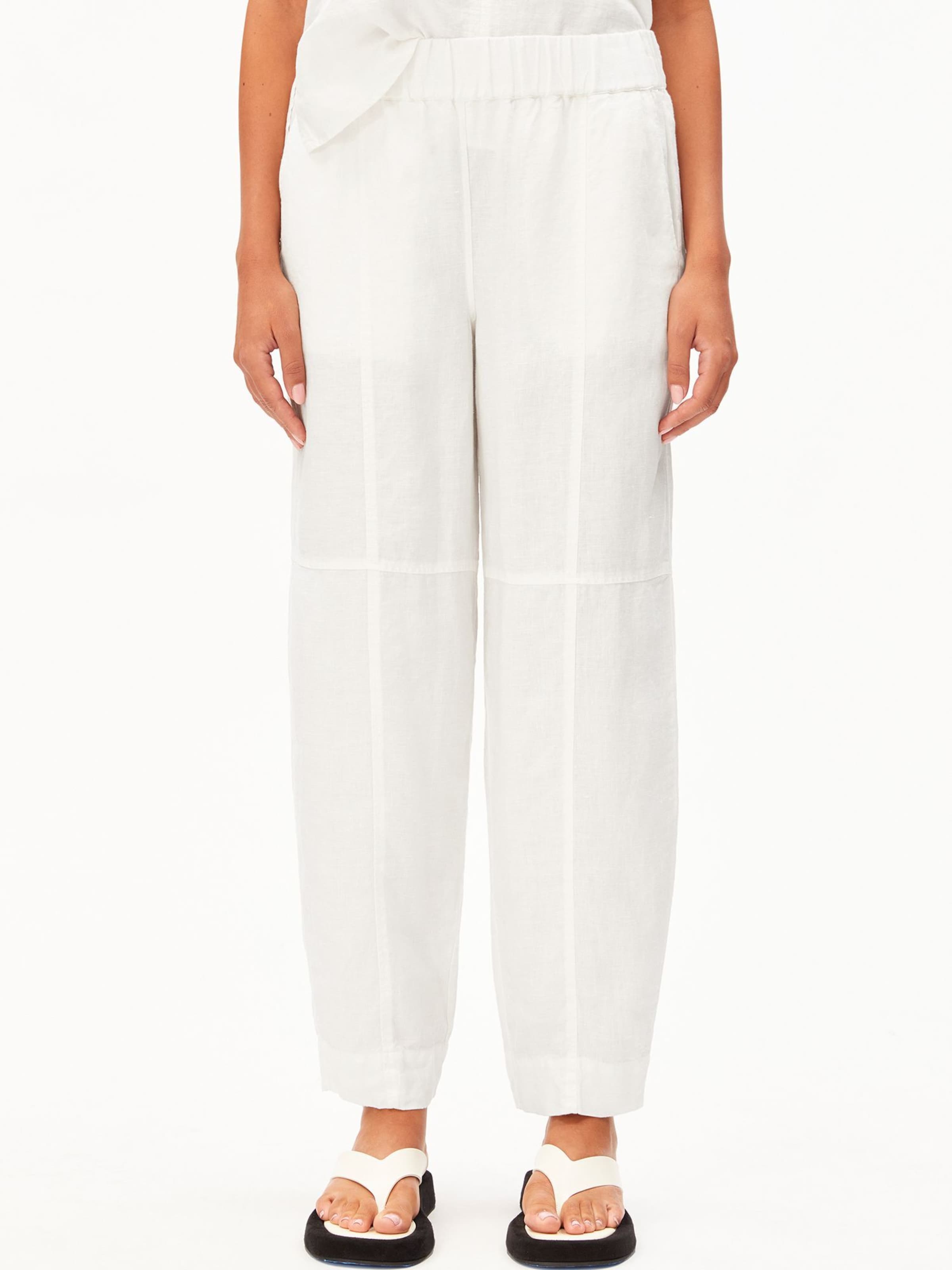 ARMEDANGELS Loosefit Broek in Wit: voorkant