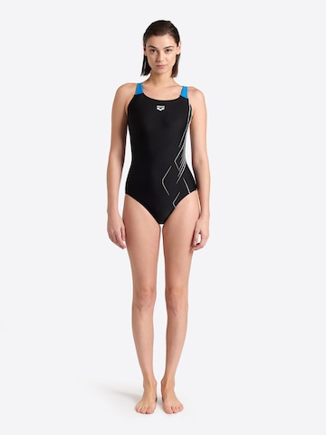 ARENA Bustier Urheilu-uimapuku 'DIVE' värissä musta