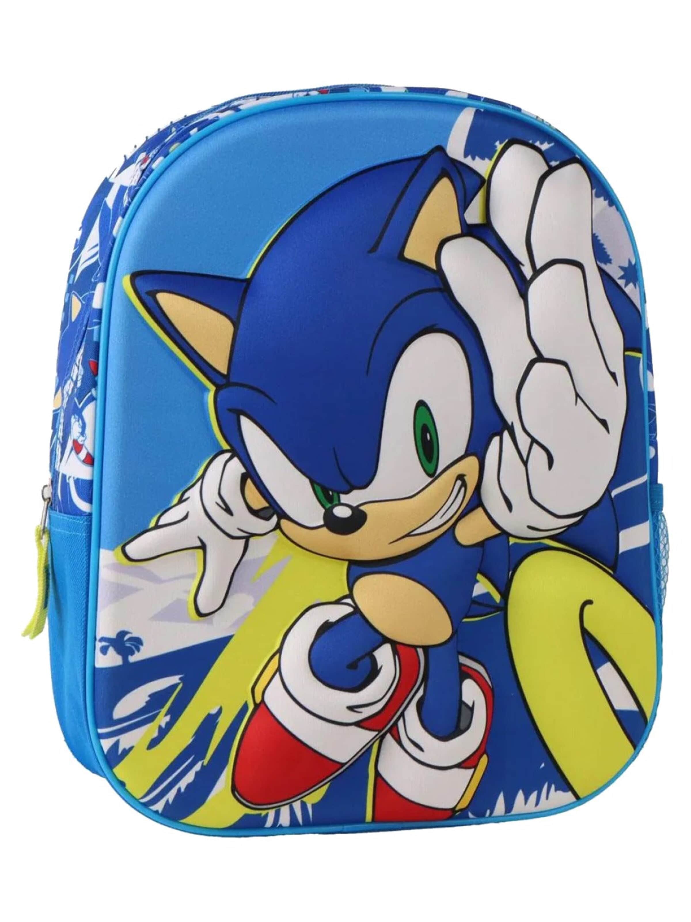 Sac à dos 'Sonic the Hedgehog 3D Rugzak Jongens Blauw 25 x 30 x 12 cm' Sonic the Hedgehog en bleu : devant