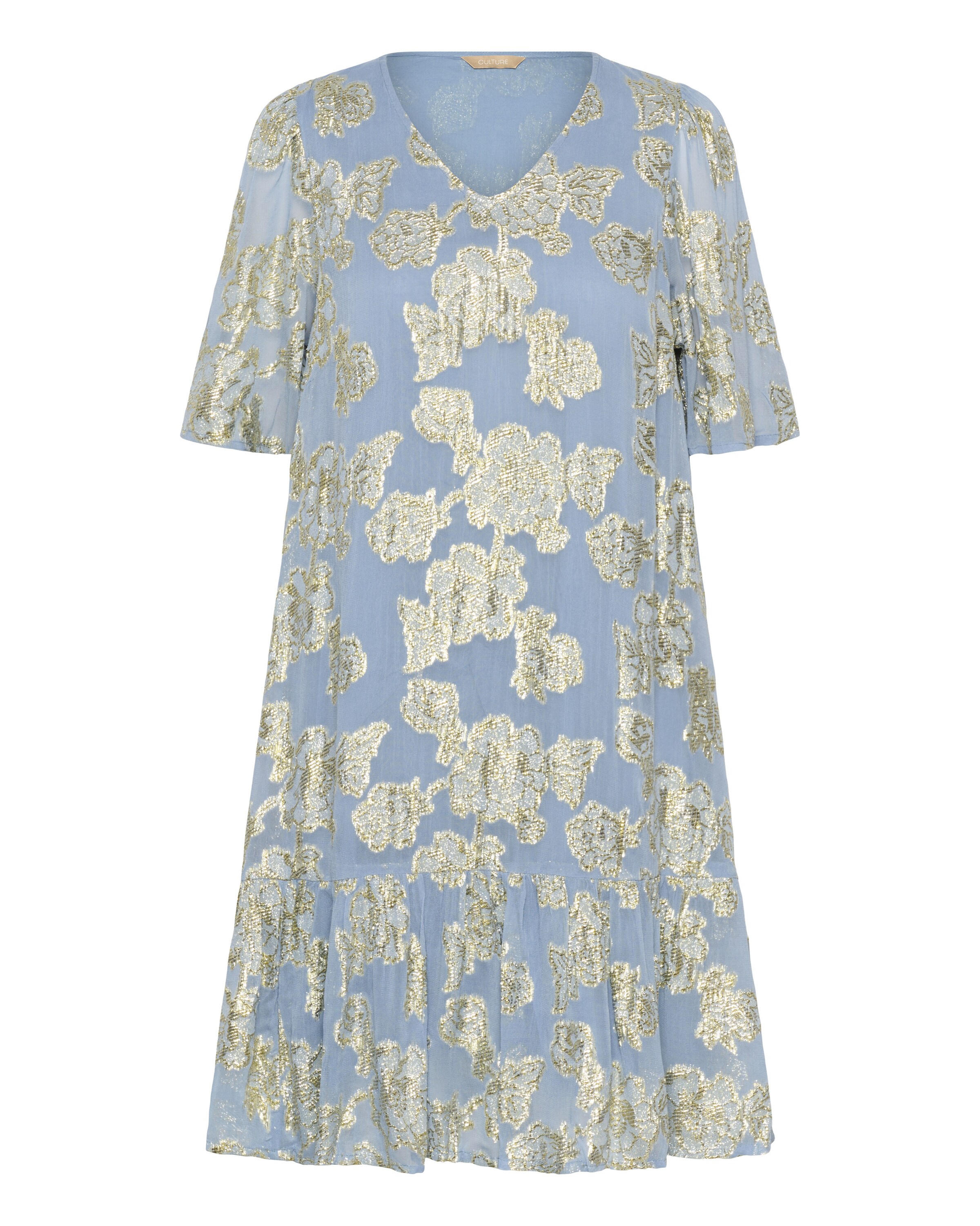 CULTURE Jurk 'Floi' in Blauw: voorkant