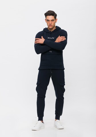 Tom Barron Joggingpak in Blauw: voorkant