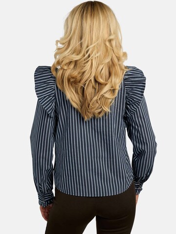 Liberte Essentiel Shirt ' HEATHER-LS-TIE ' in Blau