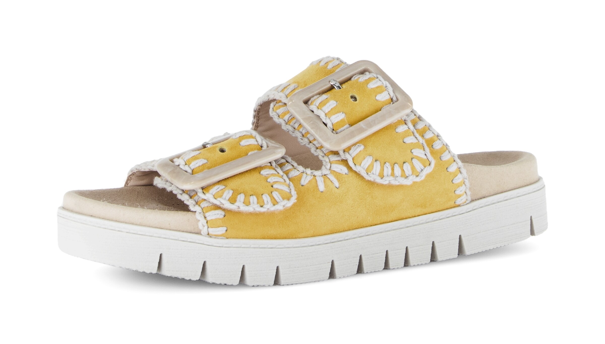 GABOR Mules in Yellow: front