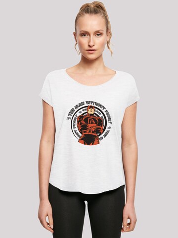 T-shirt 'Marvel Daredevil Spiral' F4NT4STIC en blanc : devant