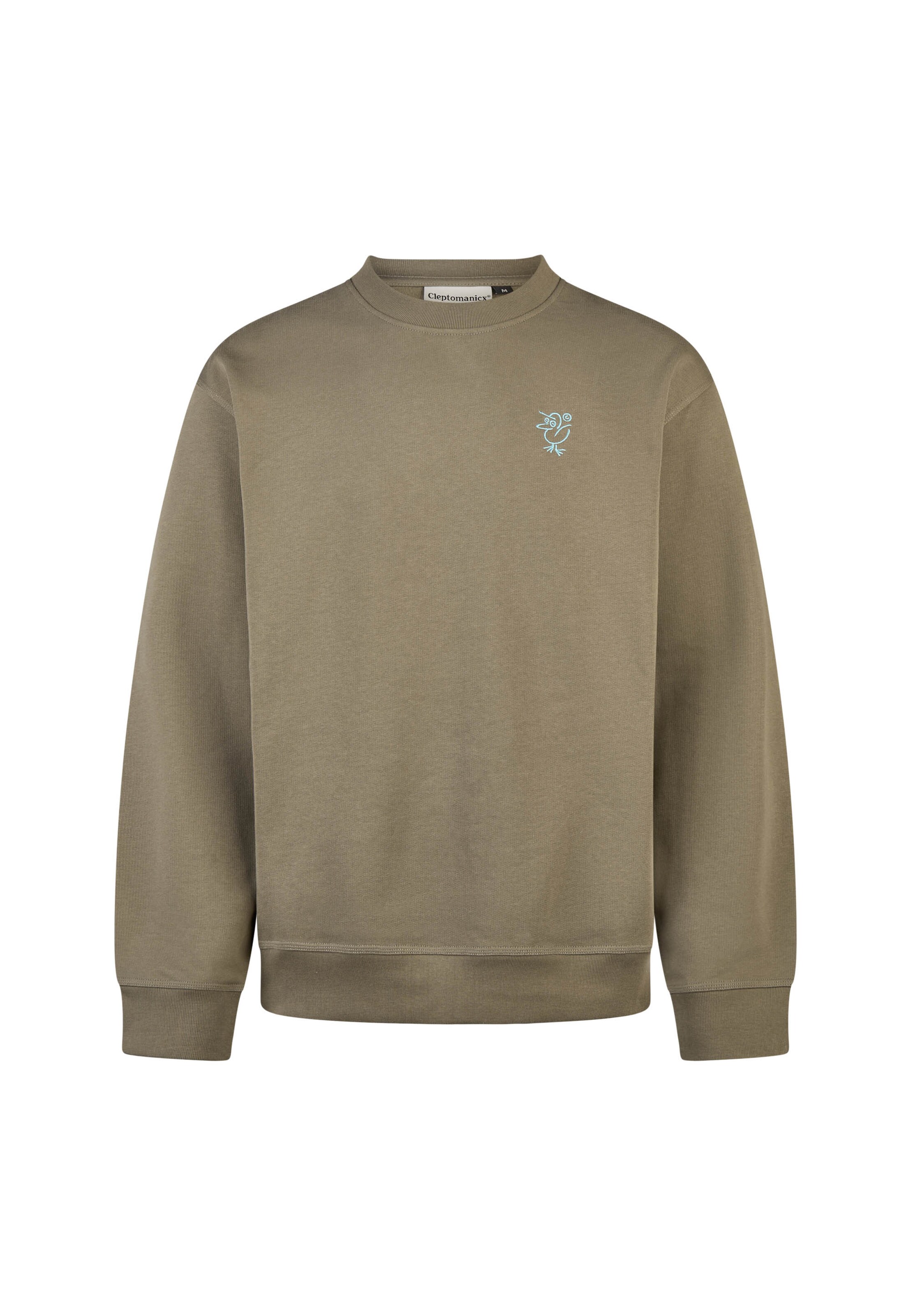 Cleptomanicx Pullover 'Sketch Gull' in Braun: Vorderseite