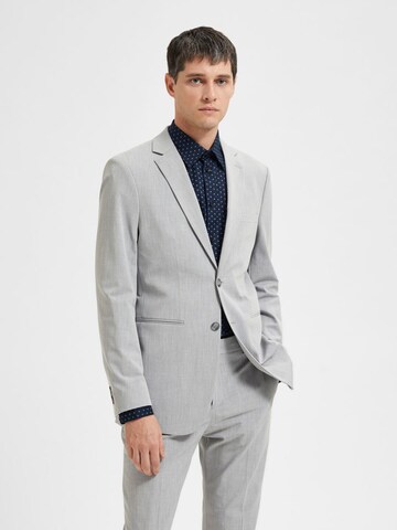 Coupe slim Veste de costume 'Liam' SELECTED HOMME en gris : devant