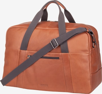 LEONHARD HEYDEN Weekender 'Hamburg' in Brown: front