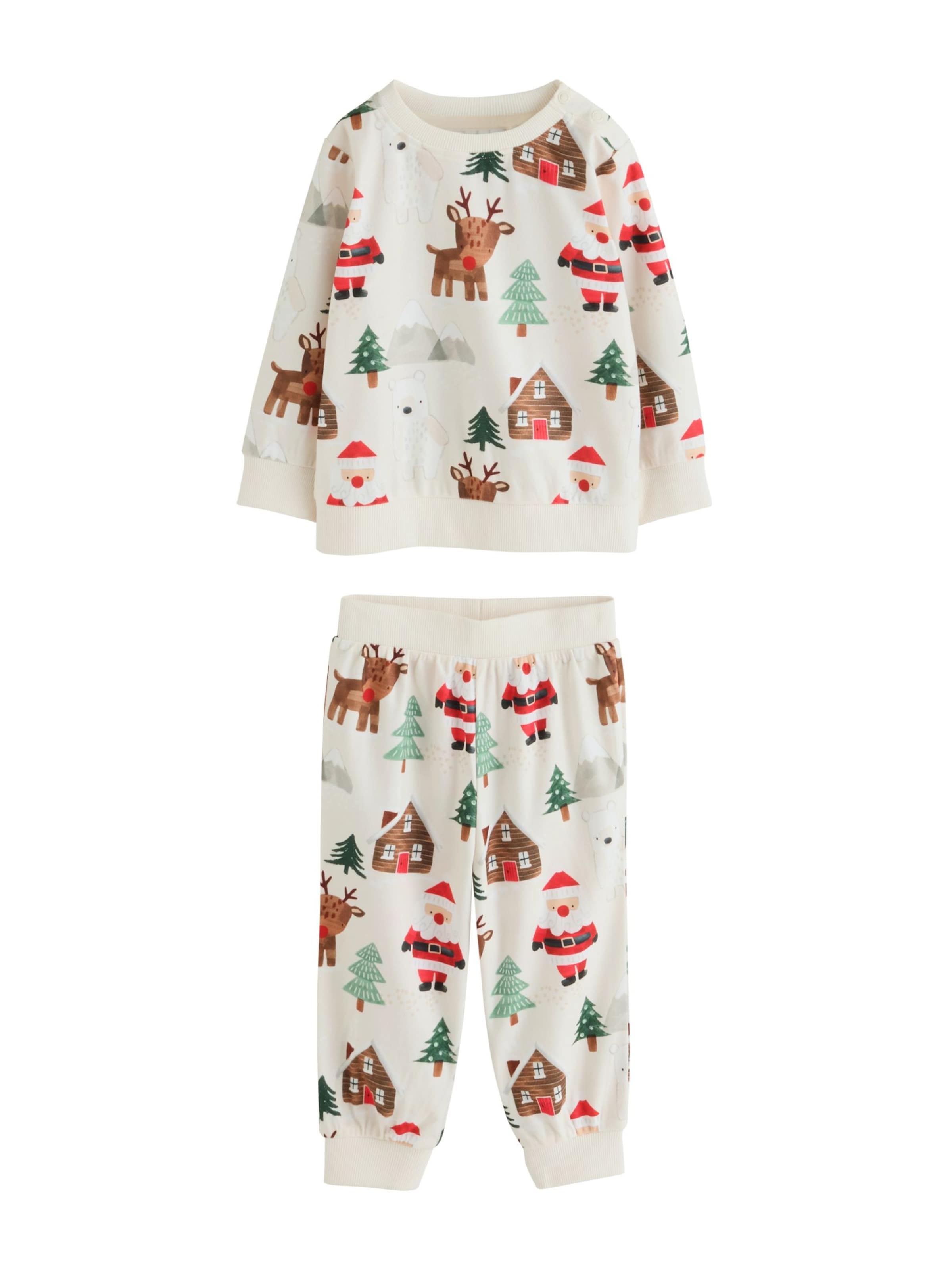 Next - Pijama 'Christmas' en blanco: frente