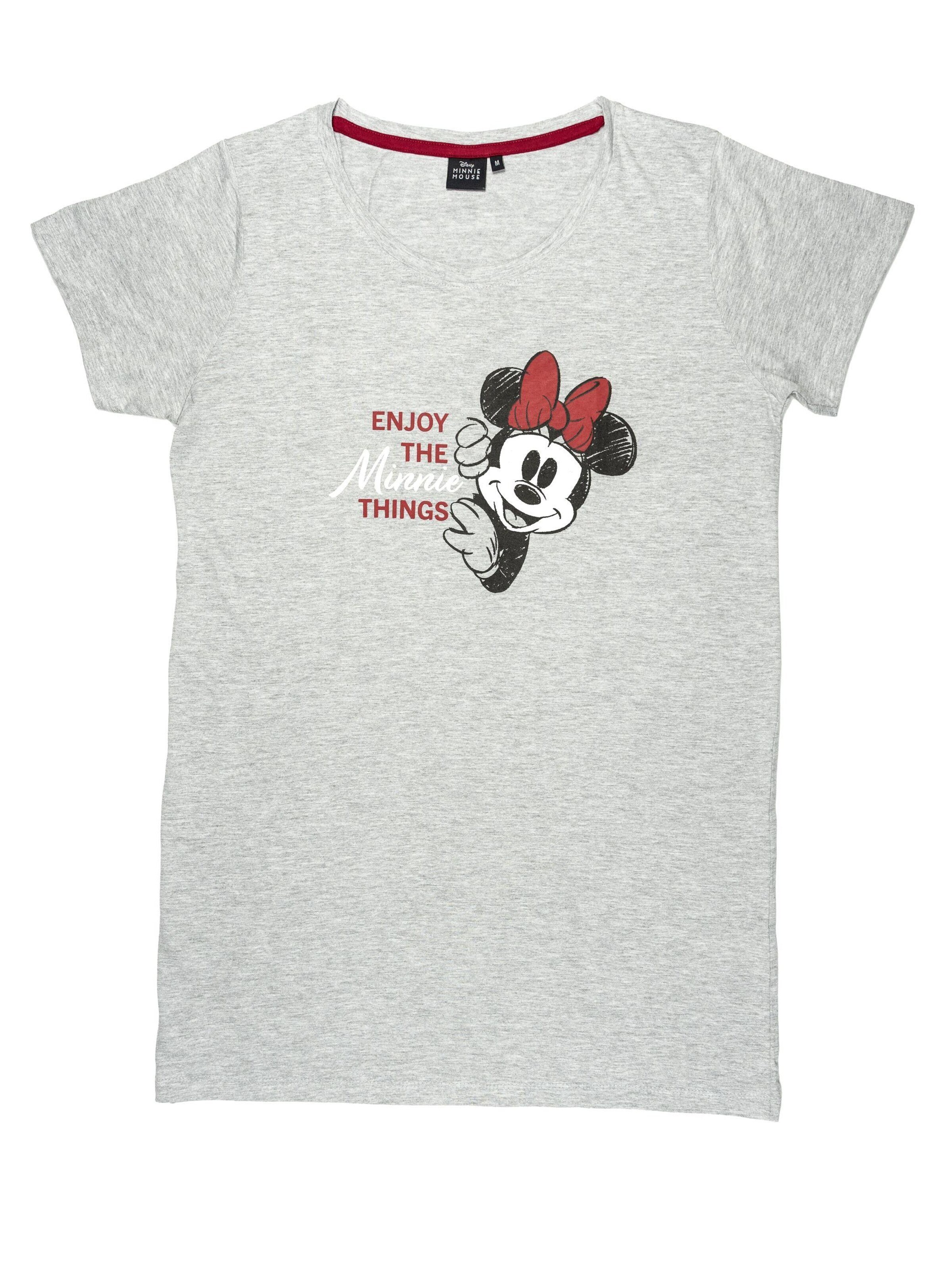 Disney Minnie Mouse Nightgown 'enjoy the Minnie things' in Grey: front