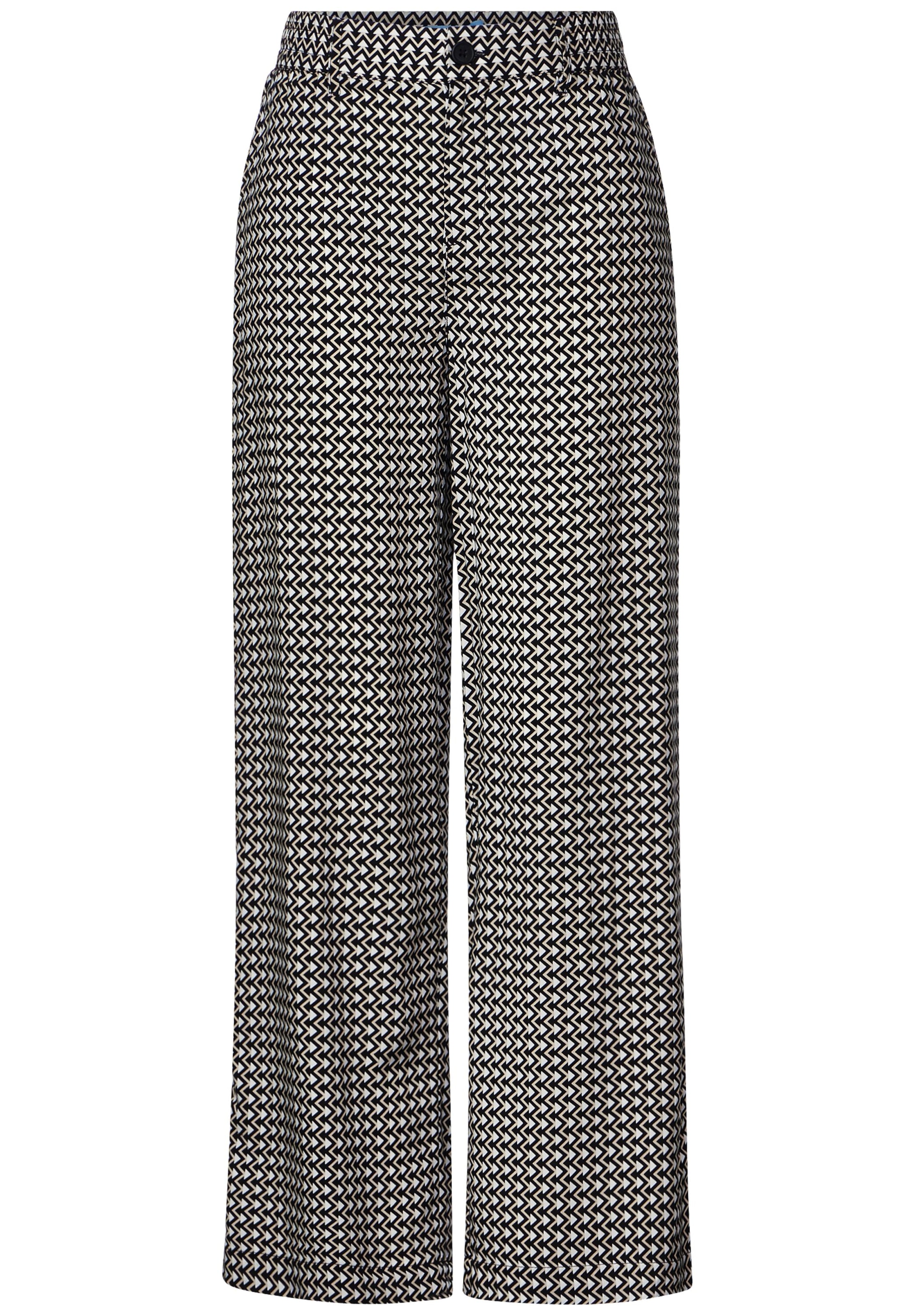 STREET ONE Wide Leg Hose in Schwarz: Vorderseite