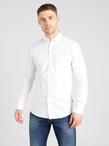 Coupe slim Chemise 'ALVARO' Only & Sons en noir : devant