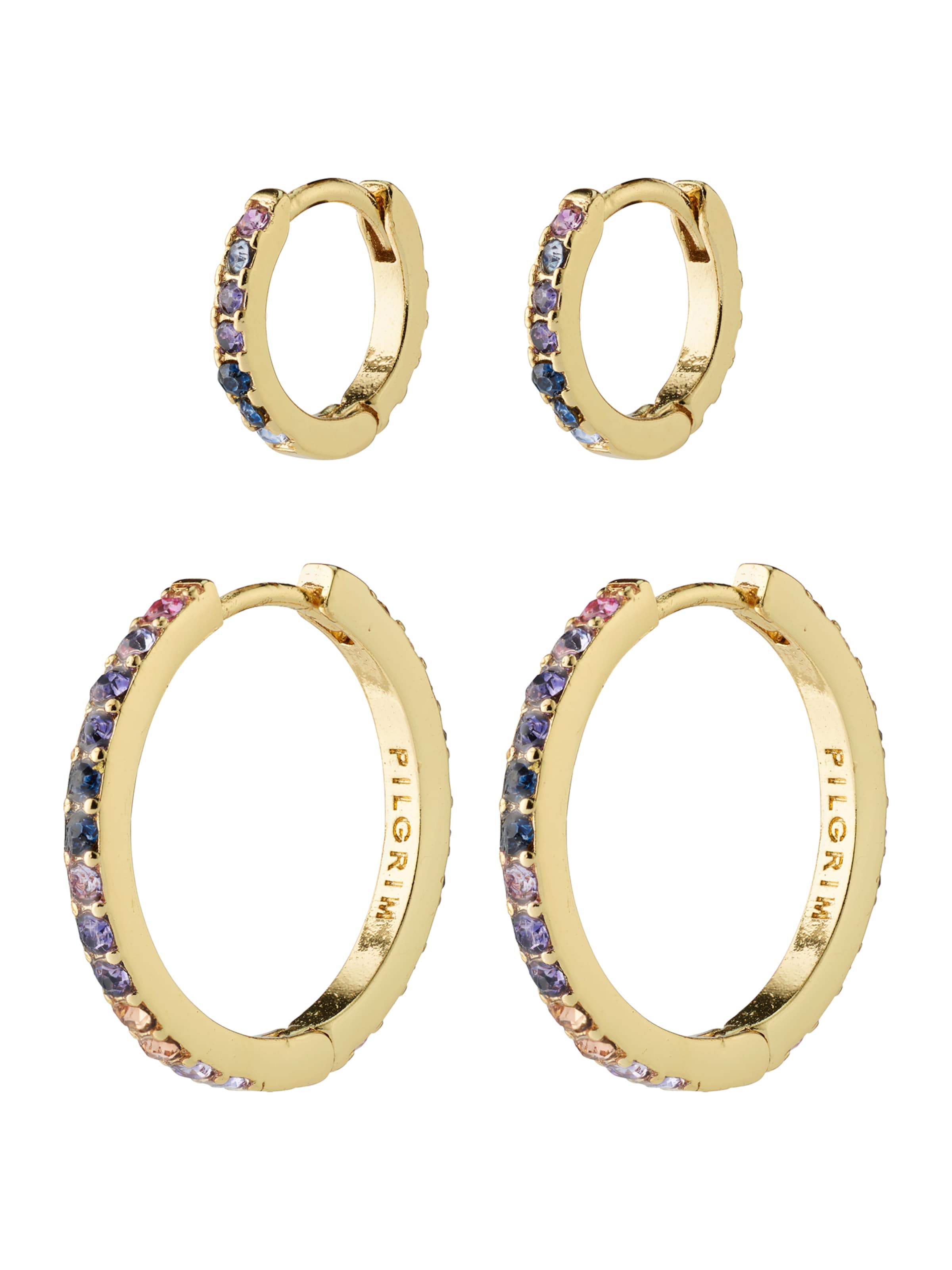 Pilgrim Earrings 'Reign' in Gold: front