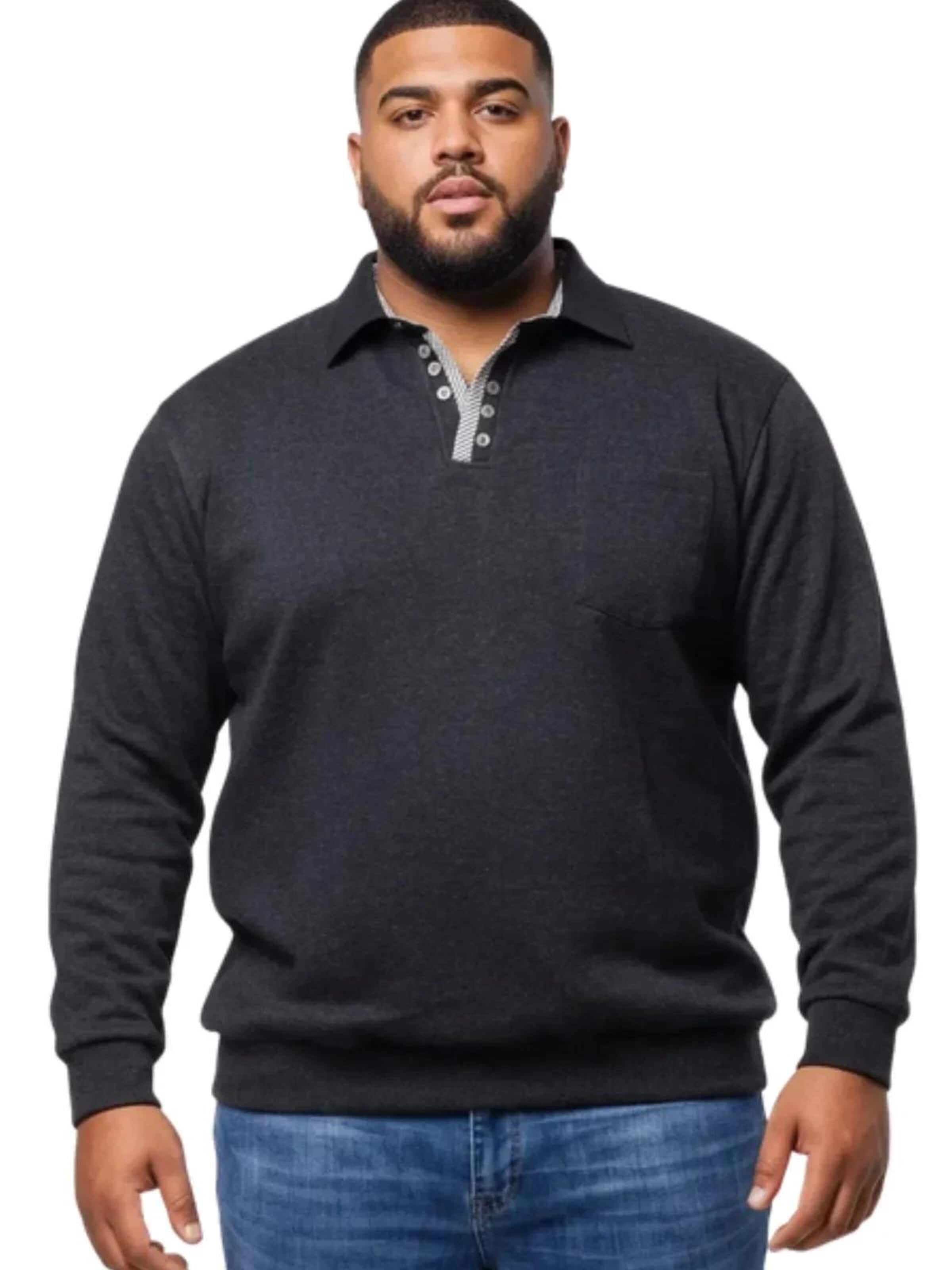 Lavecchia Sweatshirt 'LV-602 Übergrößen' i grå: forside