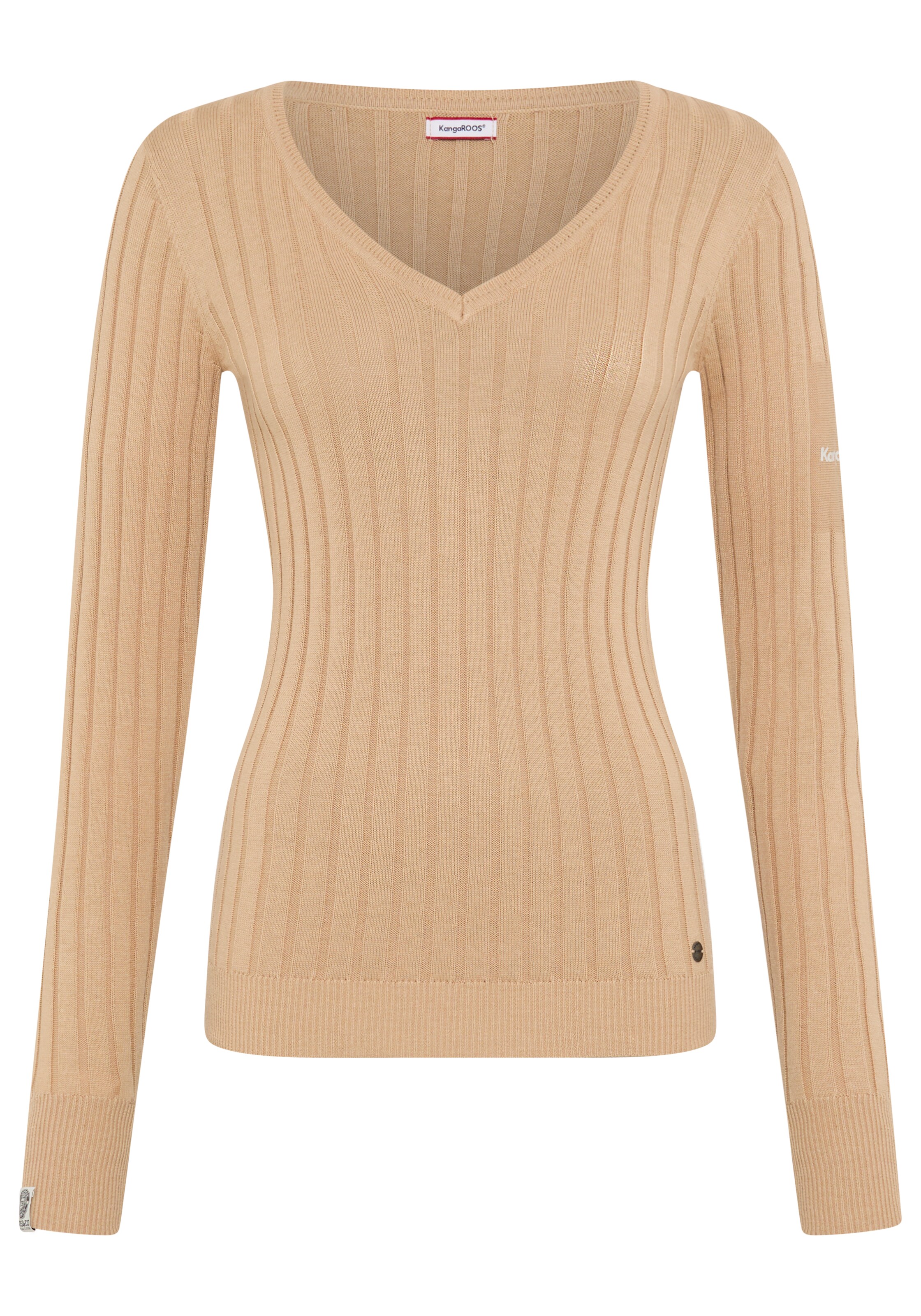 KangaROOS Sweater in Beige: front