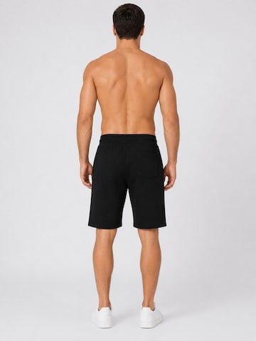 Boxeur des Rues Sportpak 'Herren Set Boxeur des Rues: Baumwollshorts Schwarz + Slim-Fit T-Shirt Weiß, Schwarzes Logo' in Wit